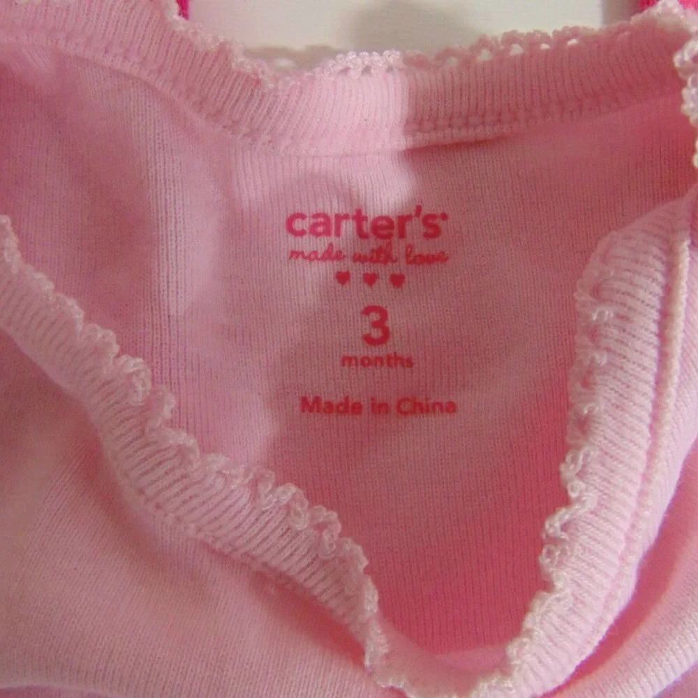 Carter's Lot of 5 Baby Bodysuits Size 3 month